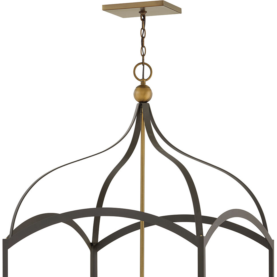 Clarendon 12 Light 30 inch Bronze with Heirloom Brass Indoor Chandelier Ceiling Light