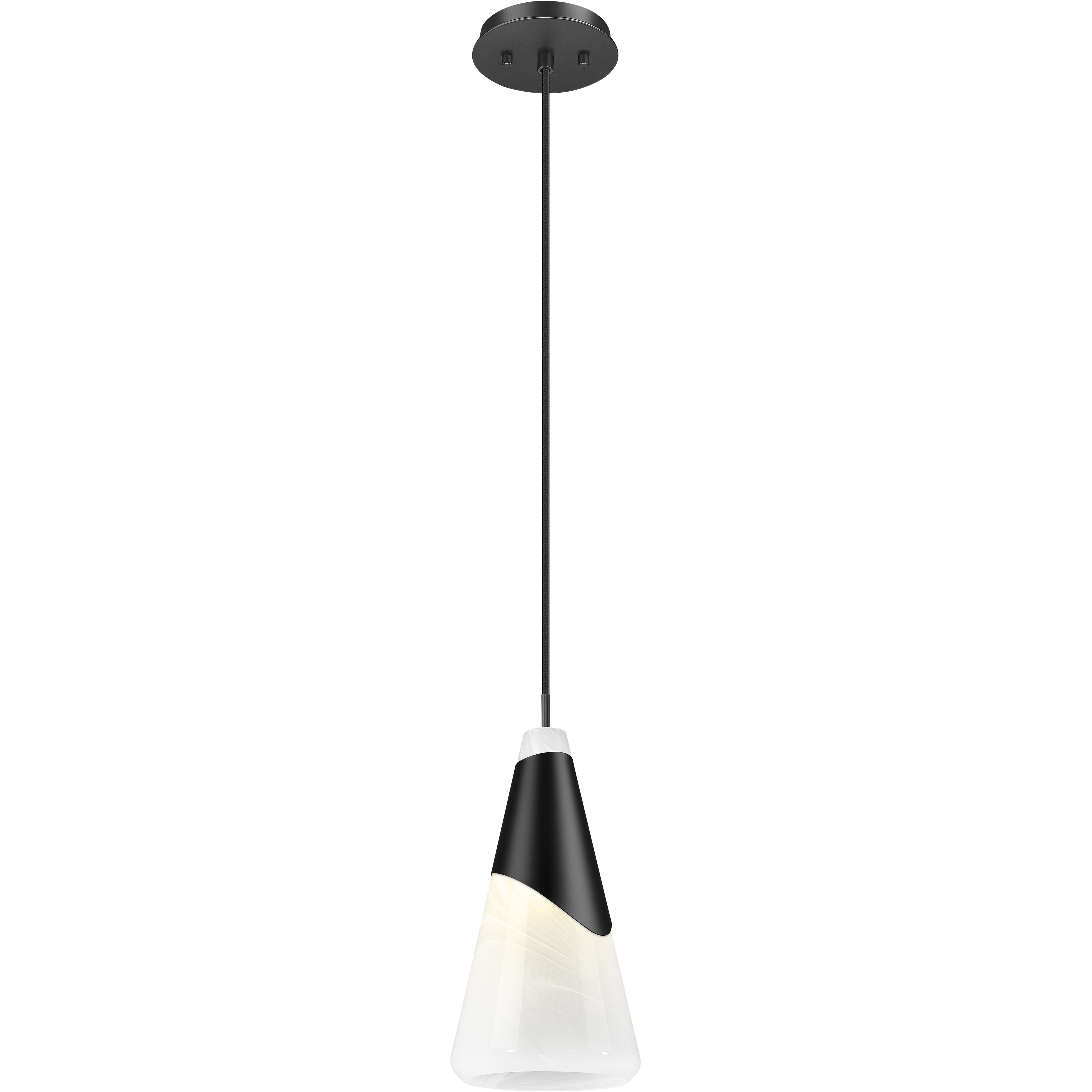 Aimie 1 Light 7 inch Matte Black Pendant Ceiling Light