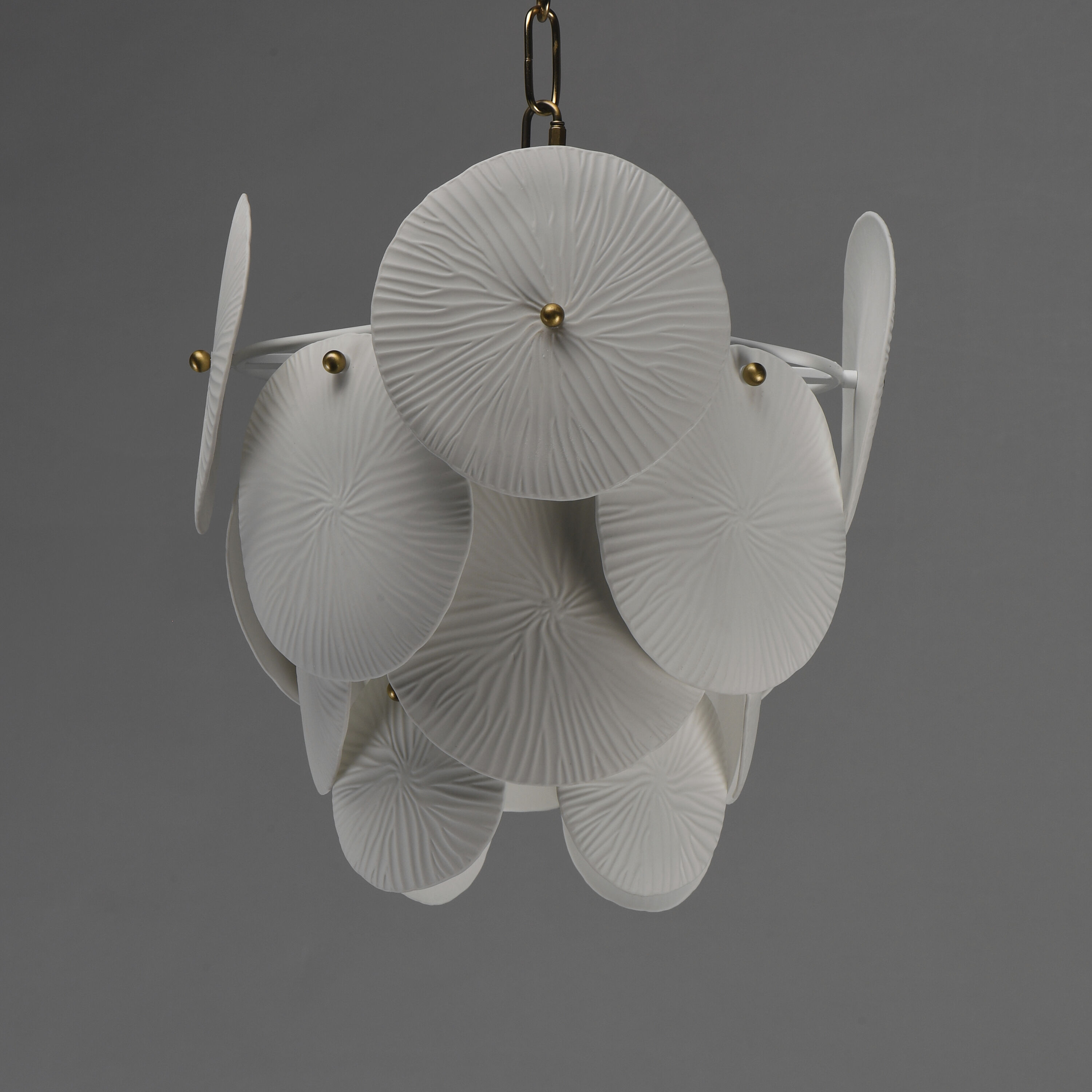 Isla 1 Light 12 inch Natural Aged Brass Single Pendant Ceiling Light in White