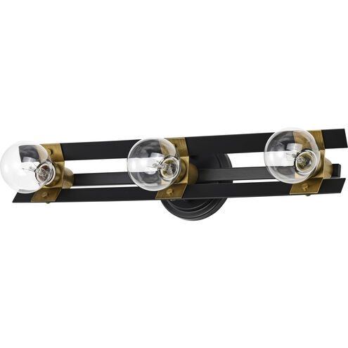 Marsden 3 Light 22 inch Matte Black Bath Vanity Light Wall Light
