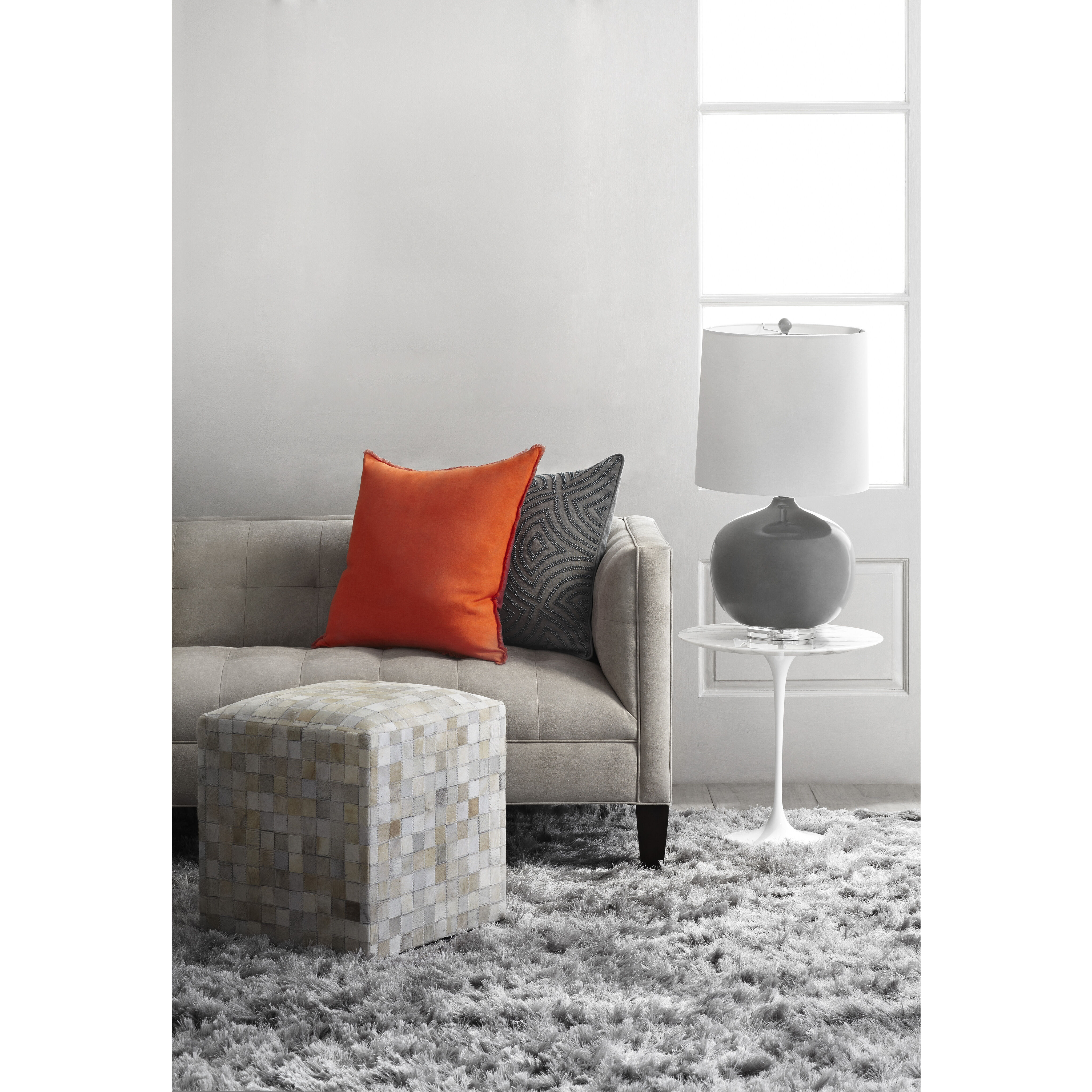 Whisper 108 X 72 inch Light Slate Handmade Rug in 6 x 9, Rectangle