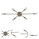 Simone 6 Light 36 inch Polished Nickel with Satin Pewter Accents Sconce Wall Light