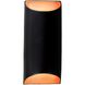 Ambiance LED 7 inch Carbon Matte Black and Champagne Gold ADA Wall Sconce Wall Light