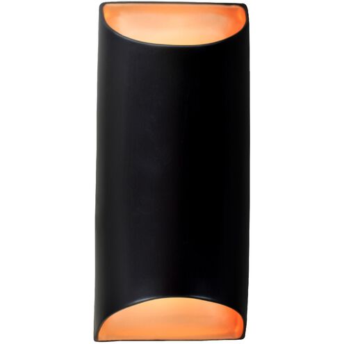 Ambiance LED 7 inch Carbon Matte Black and Champagne Gold ADA Wall Sconce Wall Light