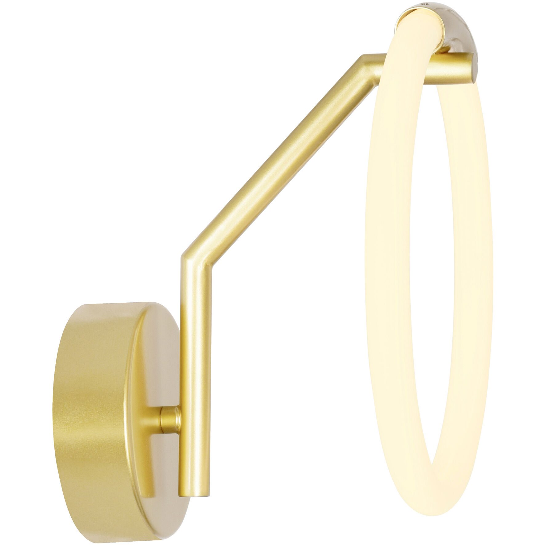 Hoops LED 7 inch Satin Gold Wall Sconce Wall Light