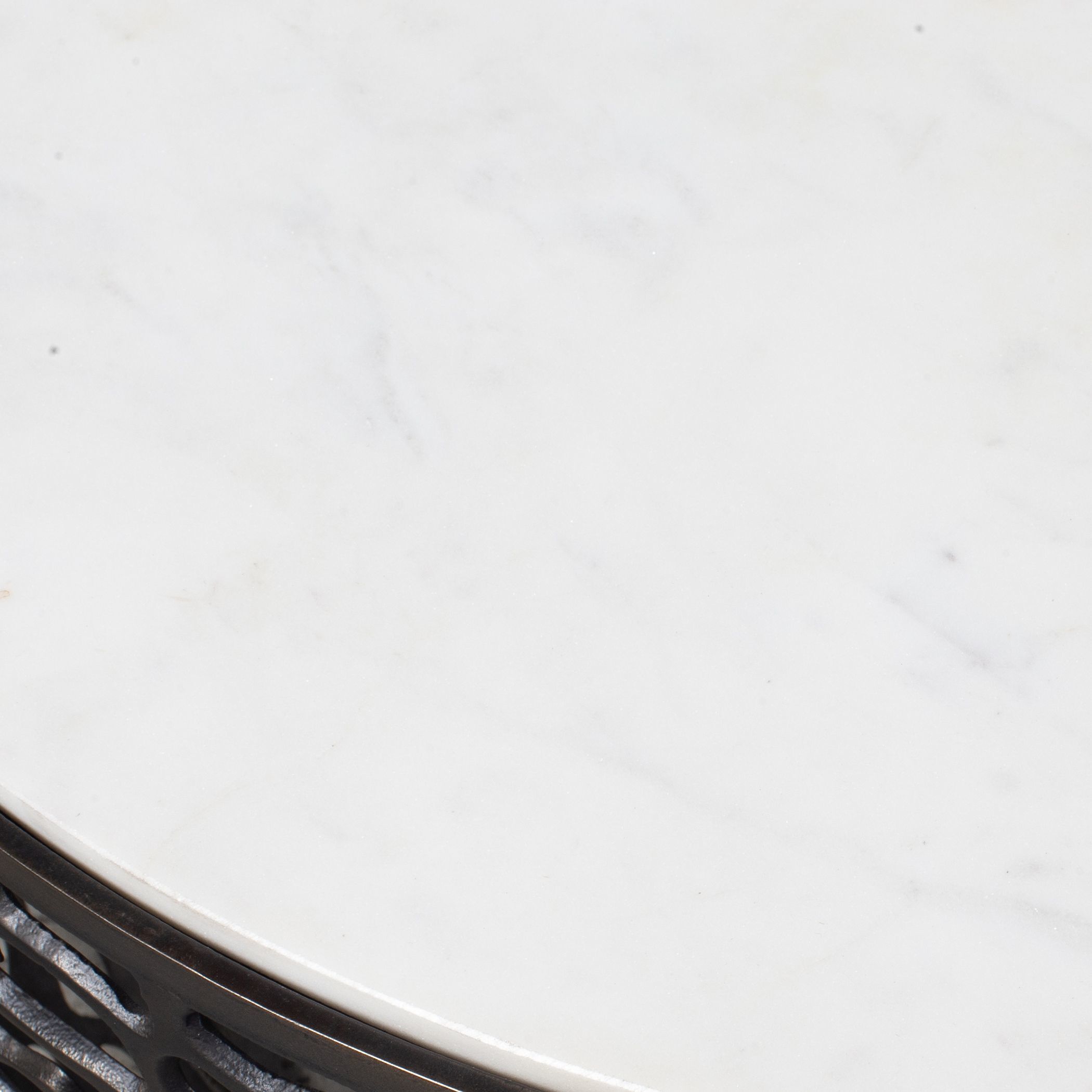 Sabena 36 X 16 inch Dark Bronze and White Marble Outdoor Coffee Table