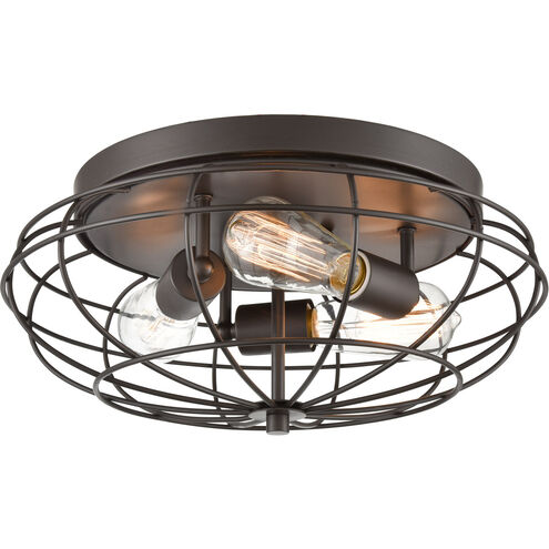 Providence 3 Light 15 inch Oil Rubbed Bronze Flush Mount Ceiling Light, Austere