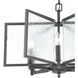 Inversion 6 Light 25 inch Charcoal with Clear Chandelier Ceiling Light