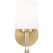 Henri 1 Light 6.5 inch Modern Gold Bathroom Vanity Wall Light