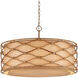 Partita 3 Light 28.25 inch Saddle Tan/Natural Pendant Ceiling Light