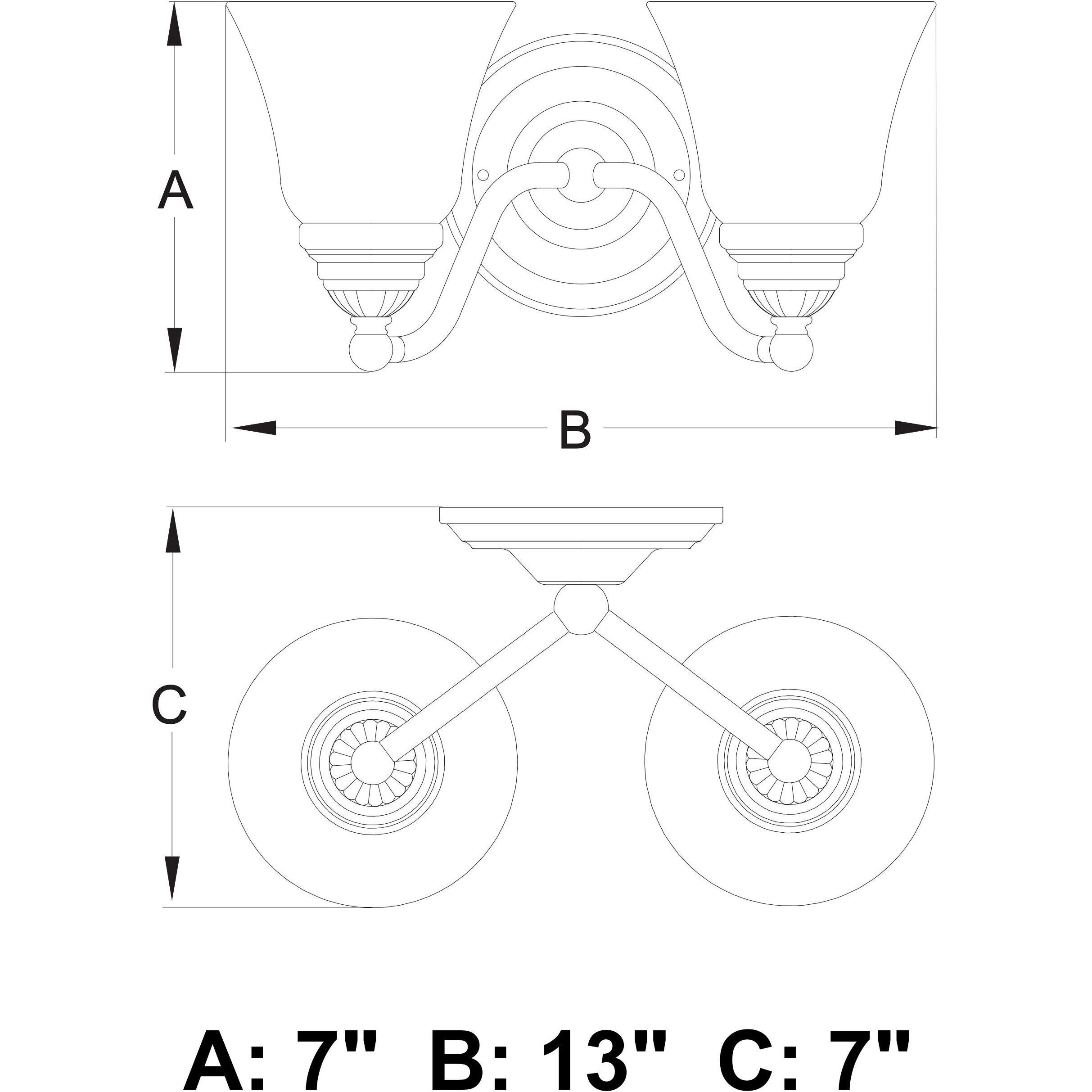 Standford LED 13 inch Brushed Nickel Bathroom Light Wall Light