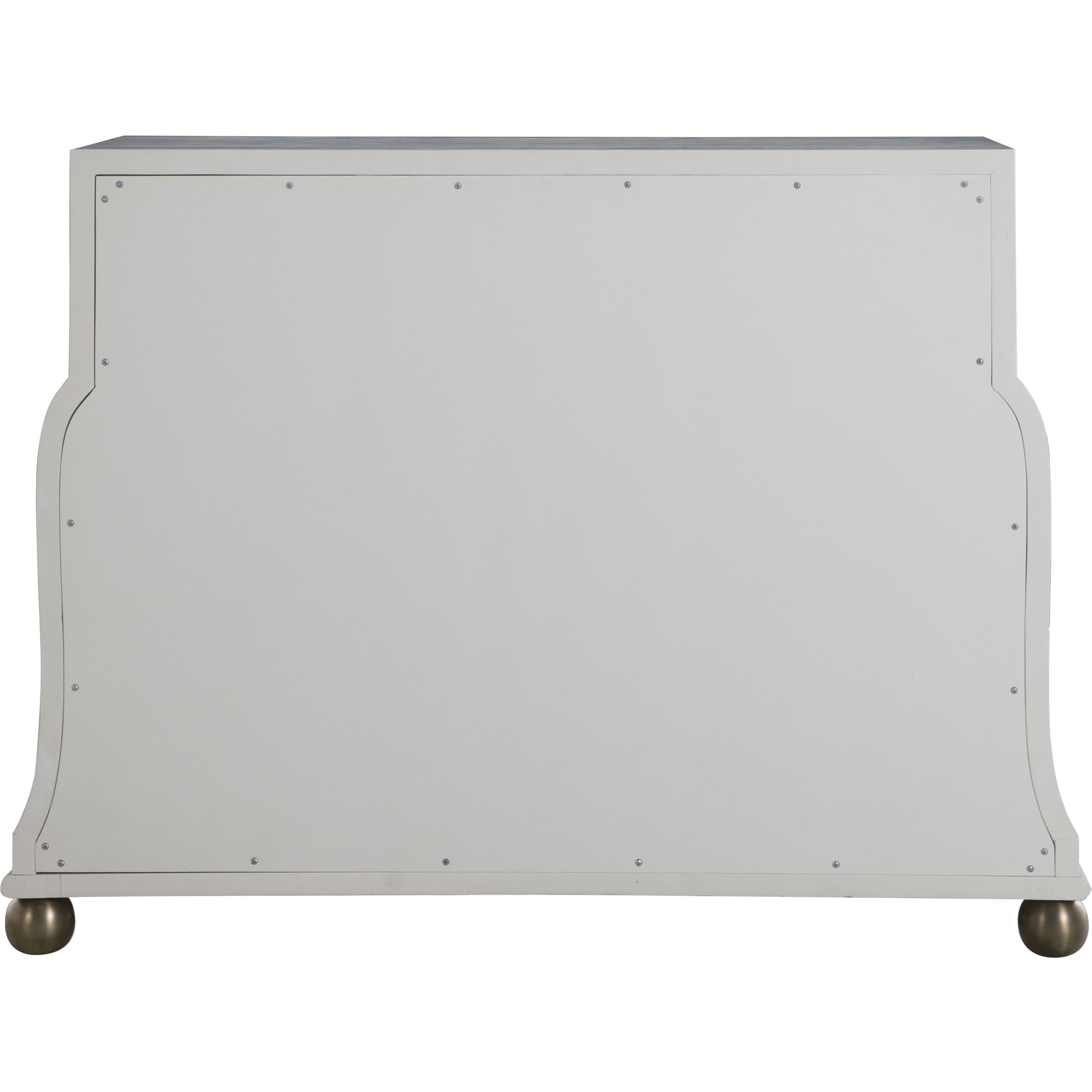 Pearl Ivory White and Satin Brass Chest