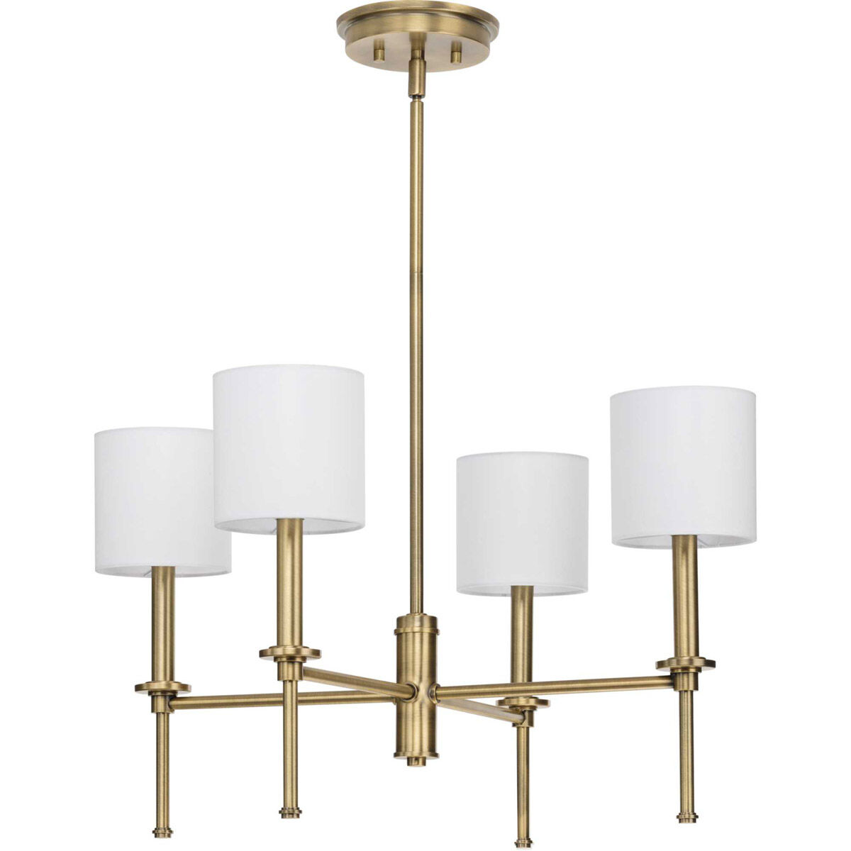 Elara 4 Light 23 inch Vintage Brass Chandelier Ceiling Light