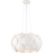 Crown 6 Light 20 inch Gloss White Chandelier Ceiling Light 