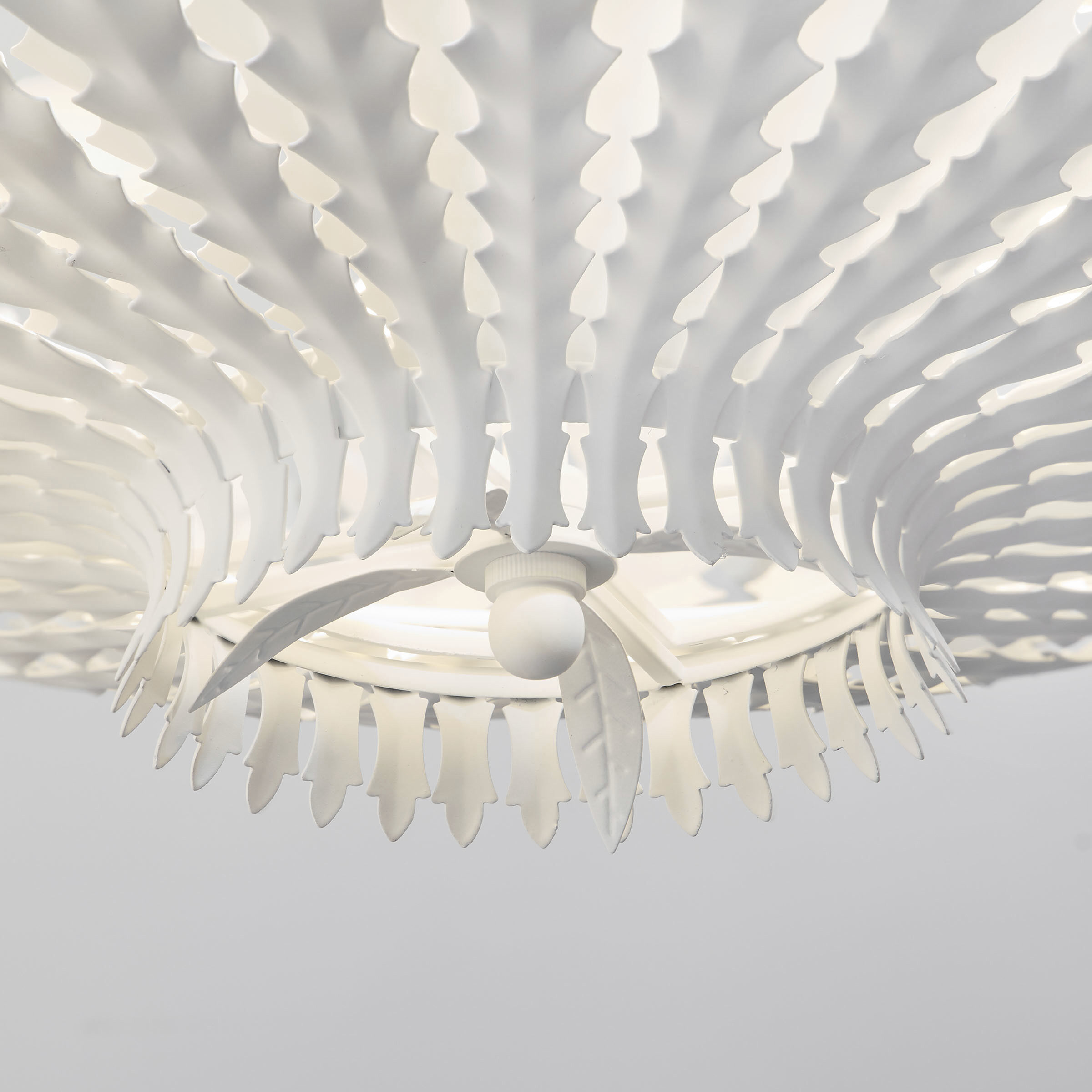 AERIN Hampton 6 Light 25.5 inch Plaster White Chandelier Ceiling Light, Medium