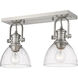 Yep Hines 2 Light 17.88 inch Pewter Semi-Flush Mount Ceiling Light in Seeded Glass, Damp