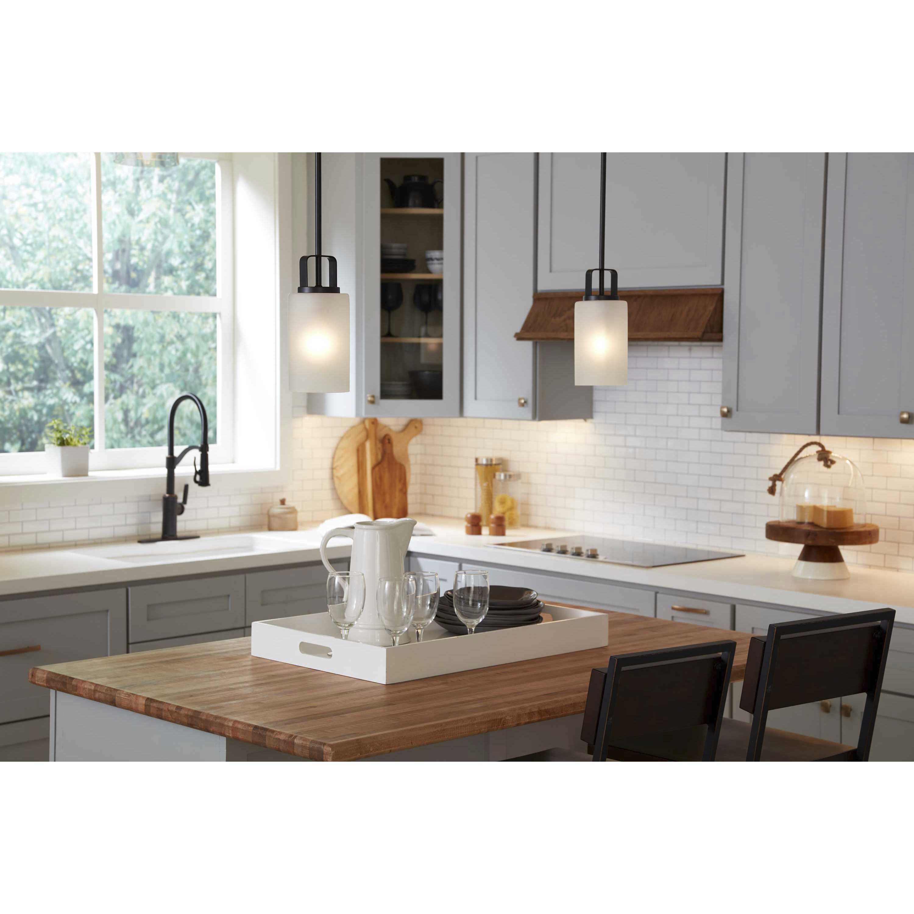 League 1 Light 5 inch Matte Black Mini Pendant Ceiling Light