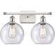 Ballston Athens 2 Light 18 inch White and Polished Chrome Bath Vanity Light Wall Light