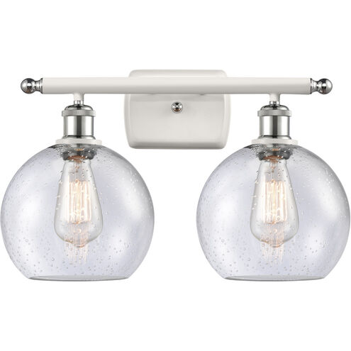 Ballston Athens 2 Light 18 inch White and Polished Chrome Bath Vanity Light Wall Light