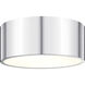 Harley 2 Light 12 inch Chrome Flush Mount Ceiling Light