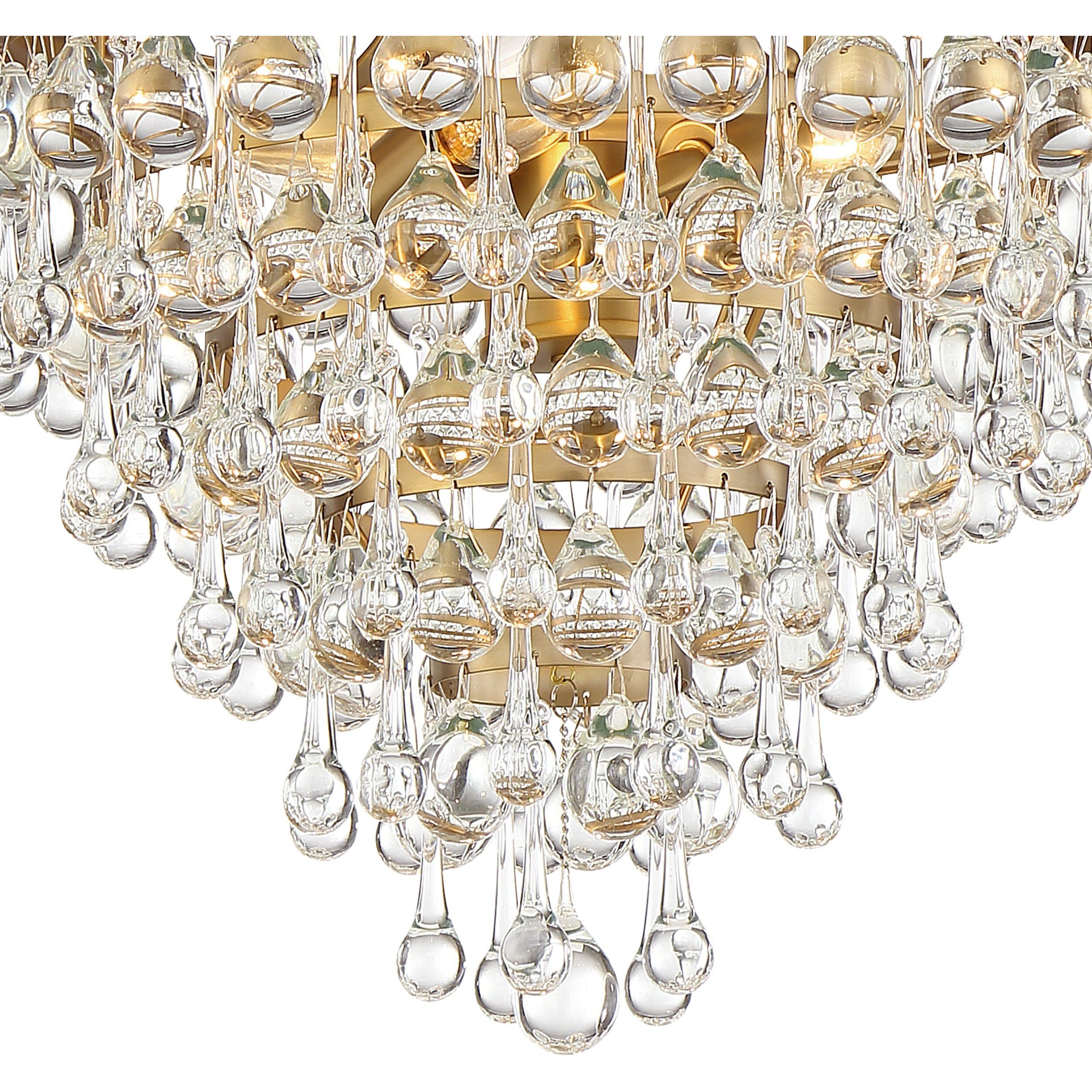 Calypso 3 Light 13 inch Vibrant Gold Chandelier Ceiling Light