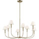 Eadie 8 Light Champagne Bronze Chandelier Foyer Ceiling Light