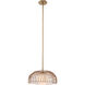 Bohemian 1 Light 18 inch Natural Brass Convertible Ceiling Light, Pendant or Semi-Flush