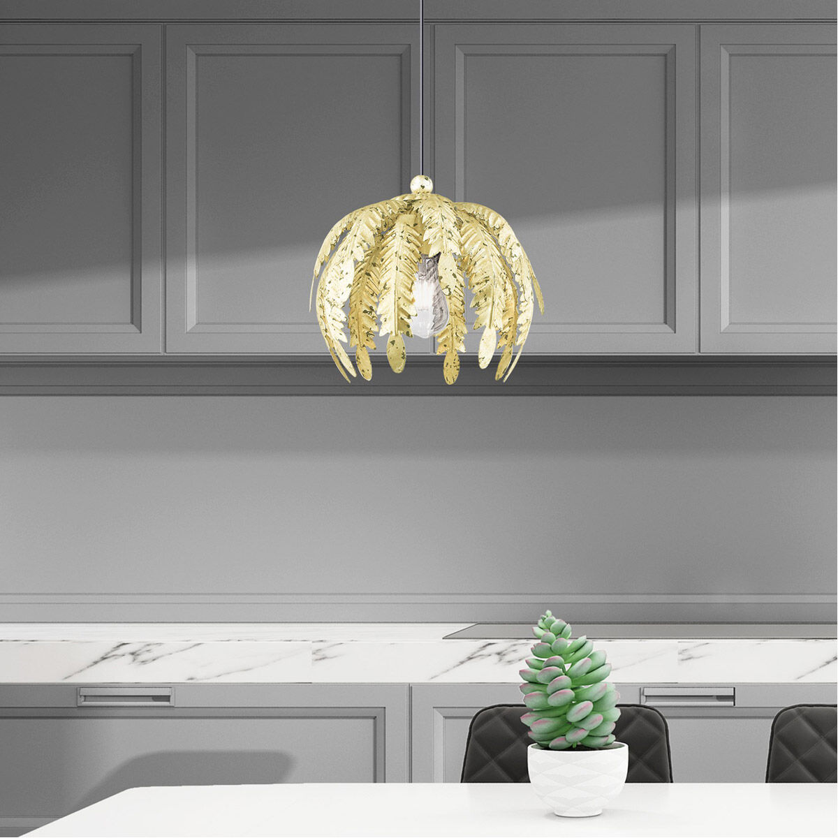Acanthus 1 Light 12.63 inch Winter Gold Mini Pendant Ceiling Light