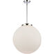 Franklin Restoration Beacon LED 18 inch Polished Chrome Pendant Ceiling Light in Matte White