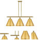Ballston Cone LED 38.5 inch Satin Gold Island Light Ceiling Light