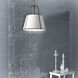 Trapezoid 3 Light 18 inch Black with White Pendant Ceiling Light