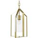 Vertex 1 Light 12 inch Brushed Gold Foyer Light Ceiling Light