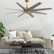 Atlas Ariella 64 inch Brushed Brass with Brushed Nickel Blades Ceiling Fan