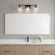 Drew & Jonathan Toffino 3 Light 26 inch Midnight Black Vanity Light Wall Light in Clear Crackle Glass