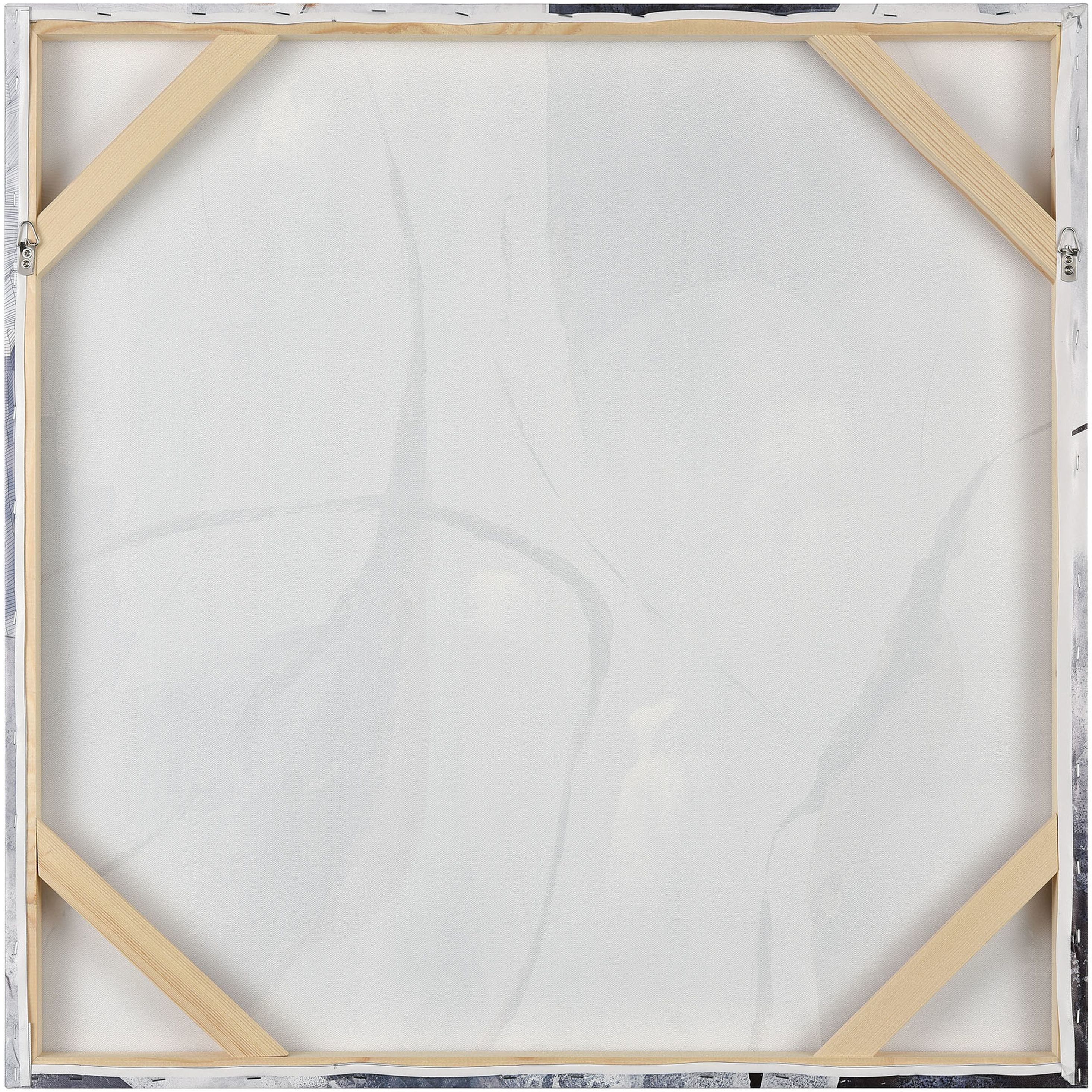 Strength White with Navy Framed Wall Art