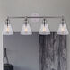 Madison 4 Light 35 inch Brushed Nickel Vanity Light Wall Light