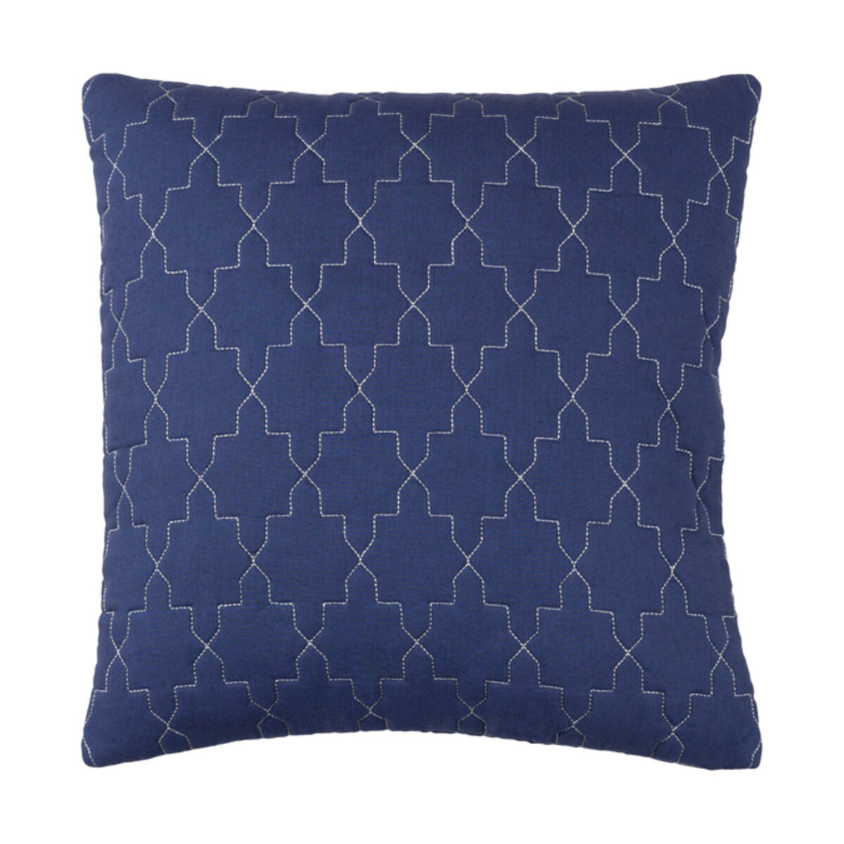 Reda 20 X 20 inch Navy and Silver Throw Pillow