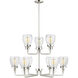 Belton 9 Light 32 inch Brushed Nickel Chandelier Ceiling Light