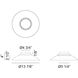 Luna LED 13.88 inch Matte Black Flush Mount Ceiling Light in Matte Black and Clear