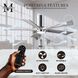 Atlas Irene-5HLK 42 inch Polished Chrome with Barnwood Tone Blades Ceiling Mount Paddle Fan in Barn Wood, Flush Mounted