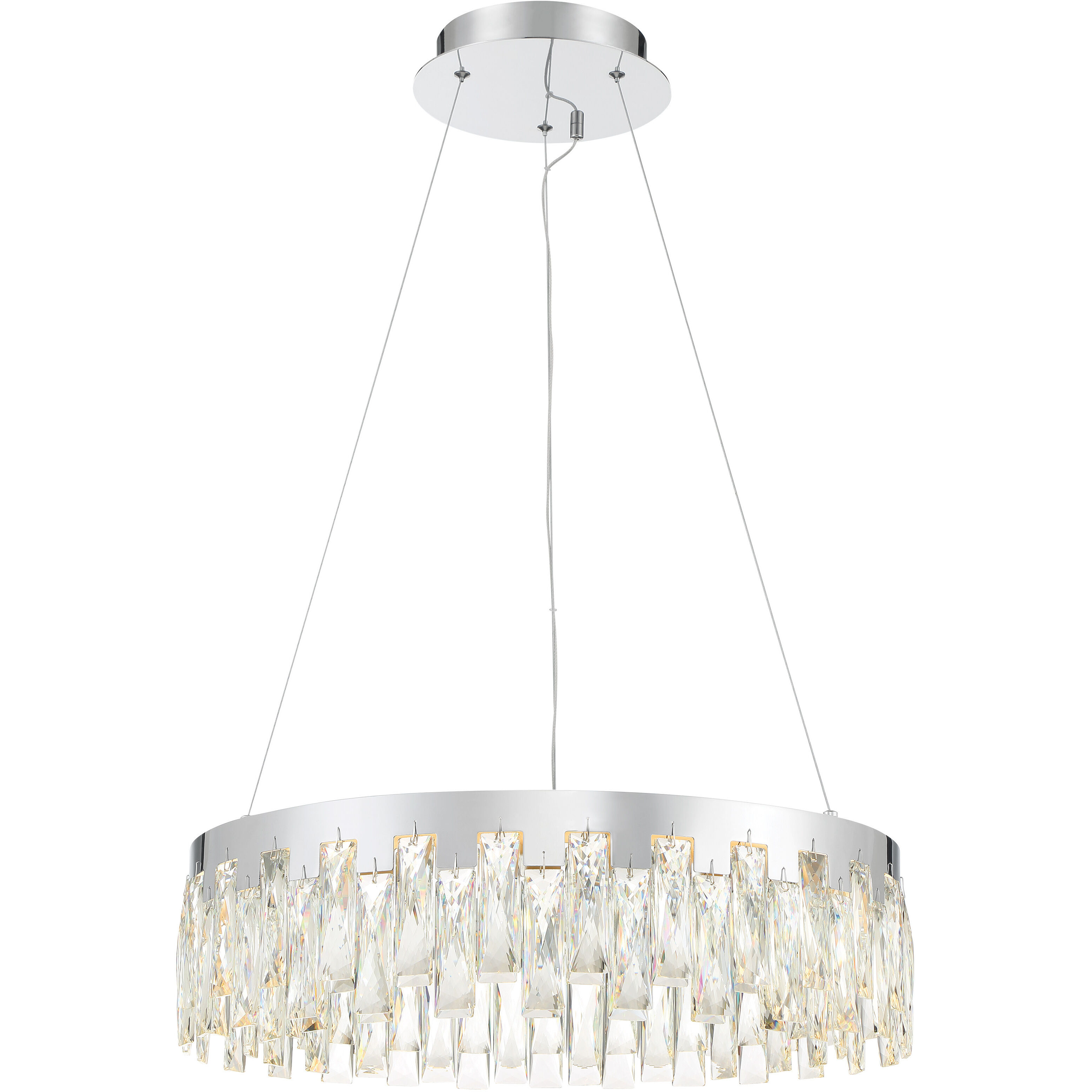 Curio LED 23 inch Chrome Pendant Ceiling Light