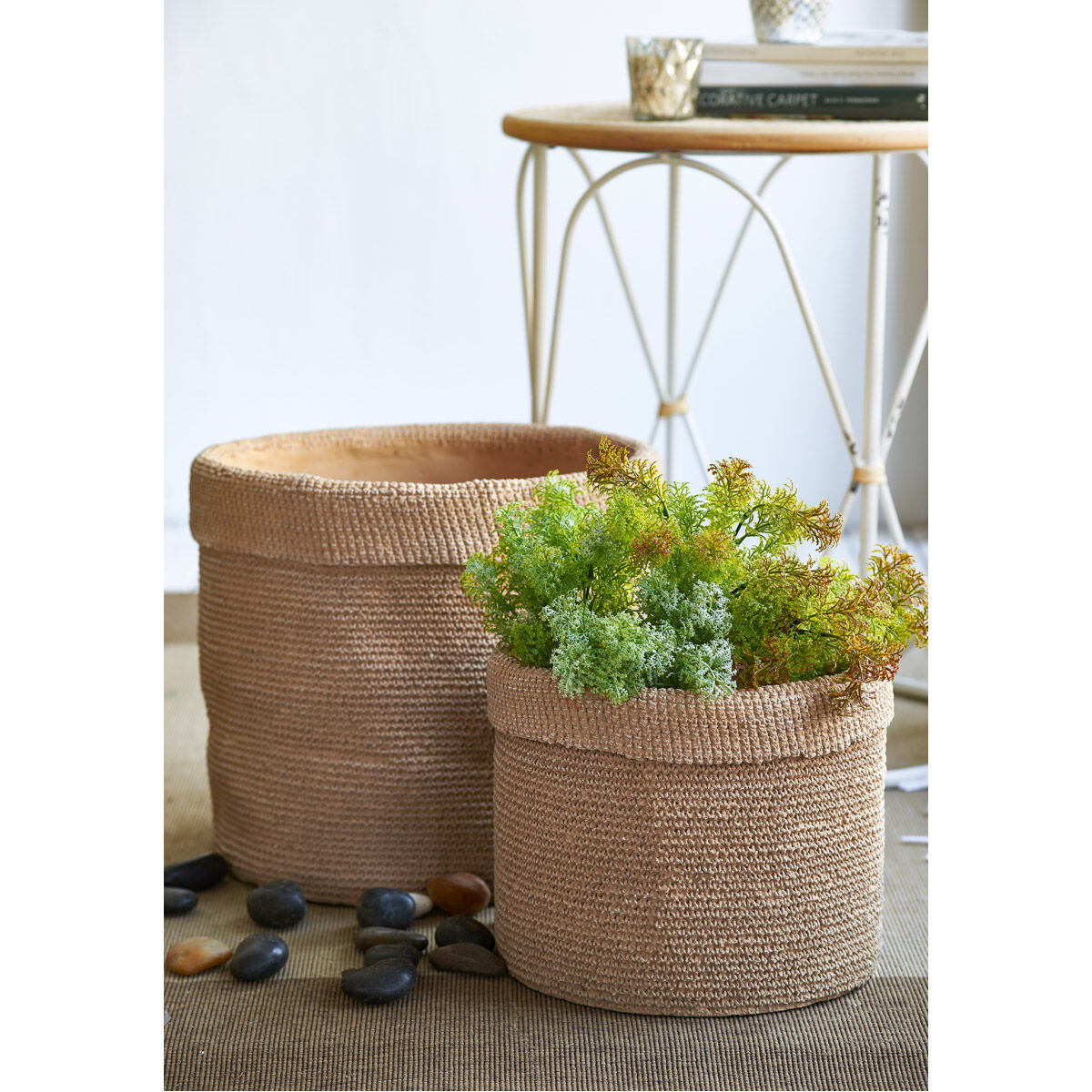 Woven Natural Outdoor Planter