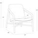Cinelli Ash Grey / Astoria Cream Leather Lounge Chair