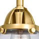 Nouveau 2 Canton 1 Light 6 inch Satin Gold Sconce Wall Light in Clear Glass