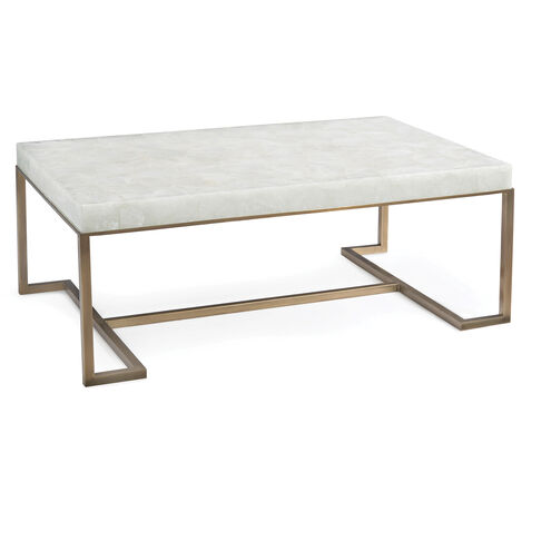 Rectangular 48 X 18.5 inch Antique Brass Coffee Table, Rectangular