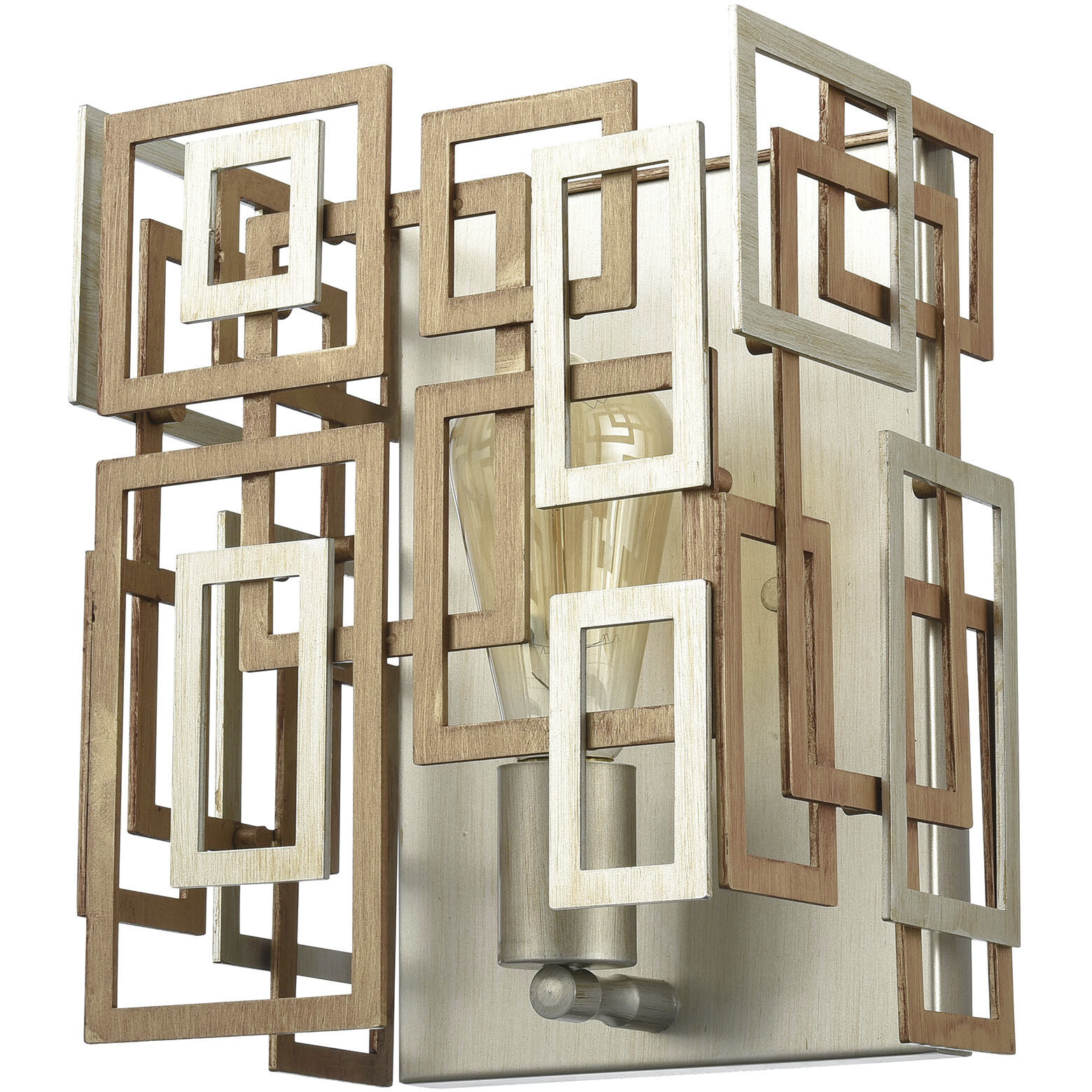 Gridlock 1 Light 9 inch Matte Gold Sconce Wall Light