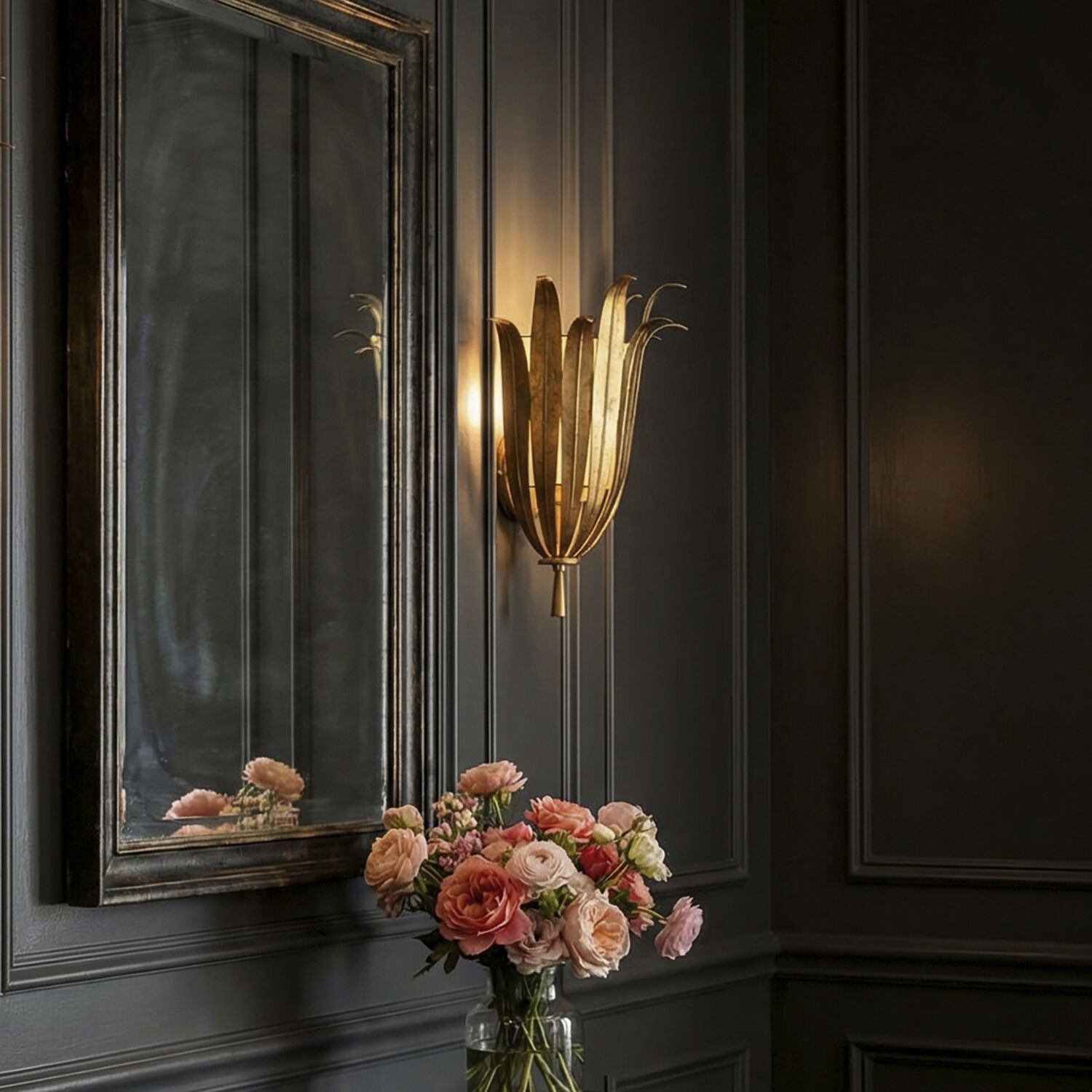 Eden 1 Light 13 inch Antique Gold Sconce Wall Light