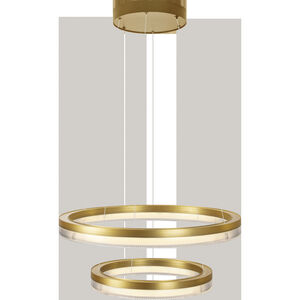 Evaline LED 31.5 inch Brushed Champagne Pendant Ceiling Light