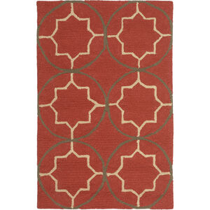 Rain 144 X 108 inch Dark Red, Dark Brown, Beige Rug