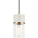 Marmor 1 Light 4.5 inch Aged Gold Brass and White Marble Pendant Ceiling Light